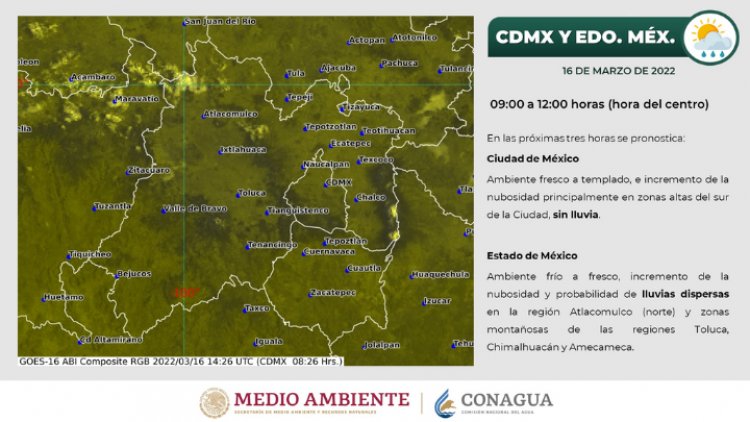 Prevén chubascos para el Valle de México