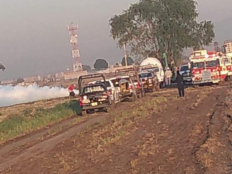 Resguardan toma de huachicoleo en Tonanitla