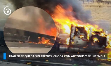 Tráiler impacta autobús sobre la México-Puebla y deja al menos 10 heridos
