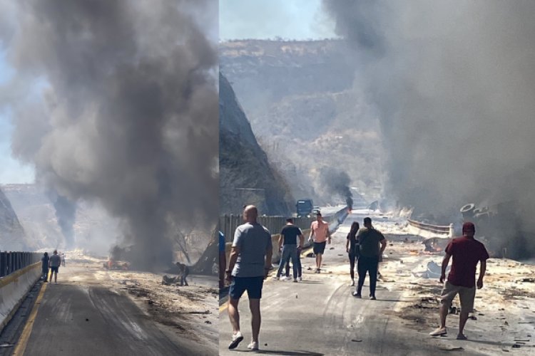 Se incendia tráiler en la Cuernavaca-Acapulco