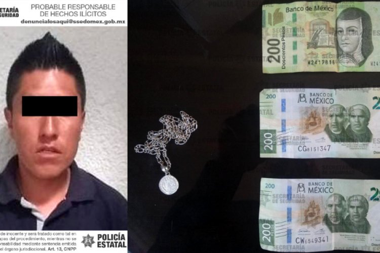 Capturan a asaltante de peatón en Chalco