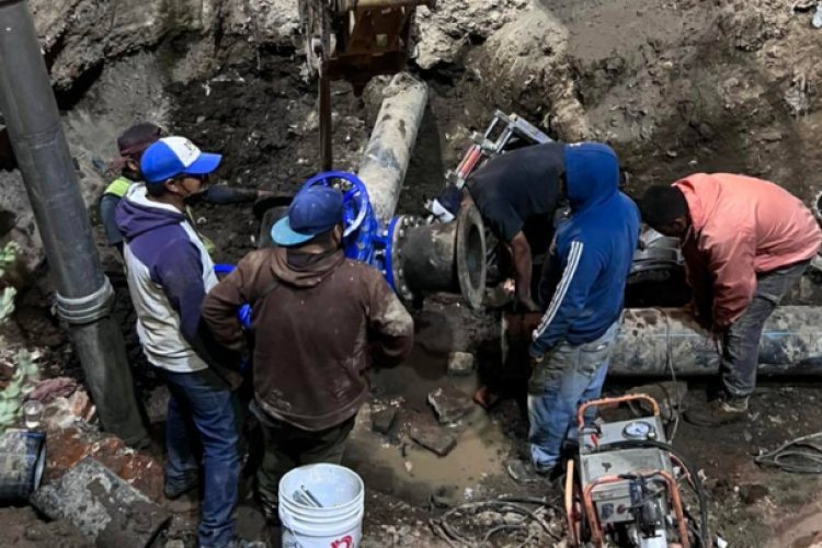 Realizan obras de mantenimiento en tuberías en el municipio de La Paz
