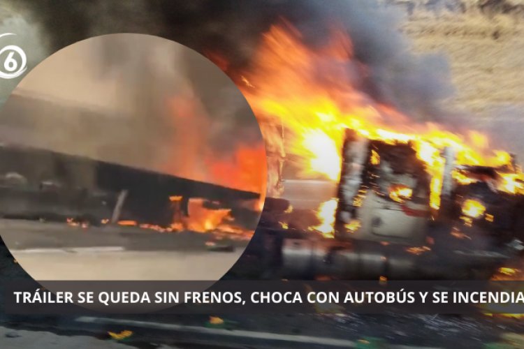 Tráiler impacta autobús sobre la México-Puebla y deja al menos 10 heridos