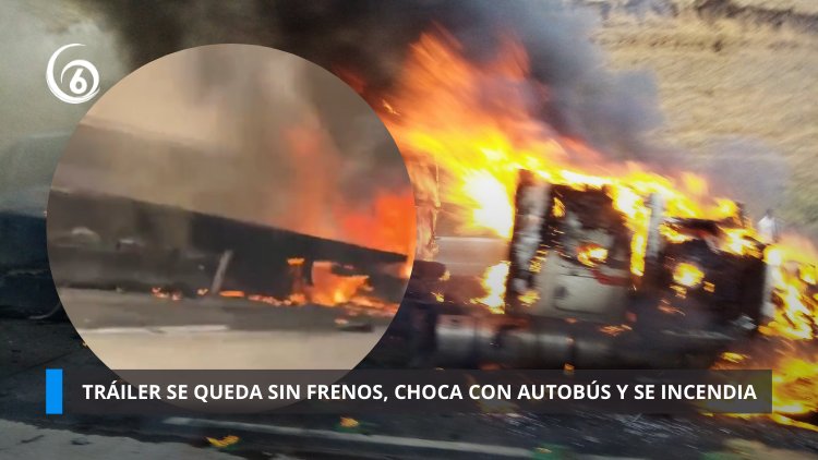 Tráiler impacta autobús sobre la México-Puebla y deja al menos 10 heridos