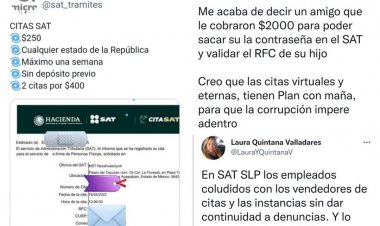 Usuarios en redes denuncian la venta de las citas en el SAT