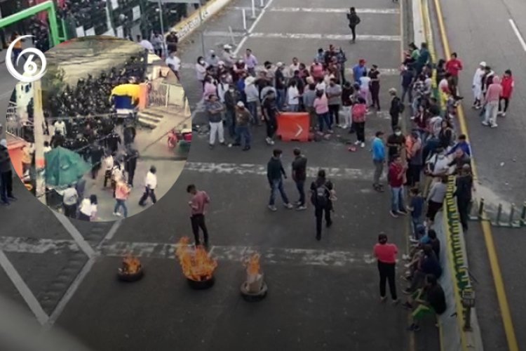 Intento de linchamiento en Topilejo deja 5 policías heridos y cierre de la autopista México-Cuernavaca