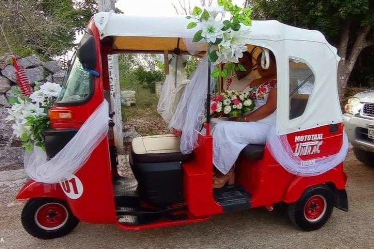 No quiero nada si nuestra boda no será así, con todo y mototaxi