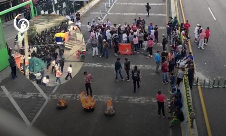 Intento de linchamiento en Topilejo deja 5 policías heridos y cierre de la autopista México-Cuernavaca