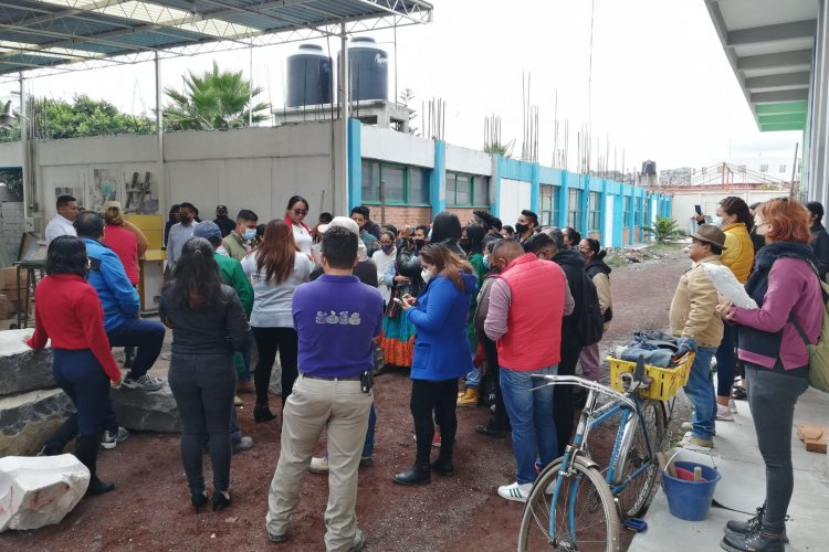 Así desalojaron a estudiantes de la Escuela de Bellas Artes de Chimalhuacán