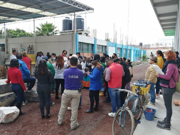 Así desalojaron a estudiantes de la Escuela de Bellas Artes de Chimalhuacán