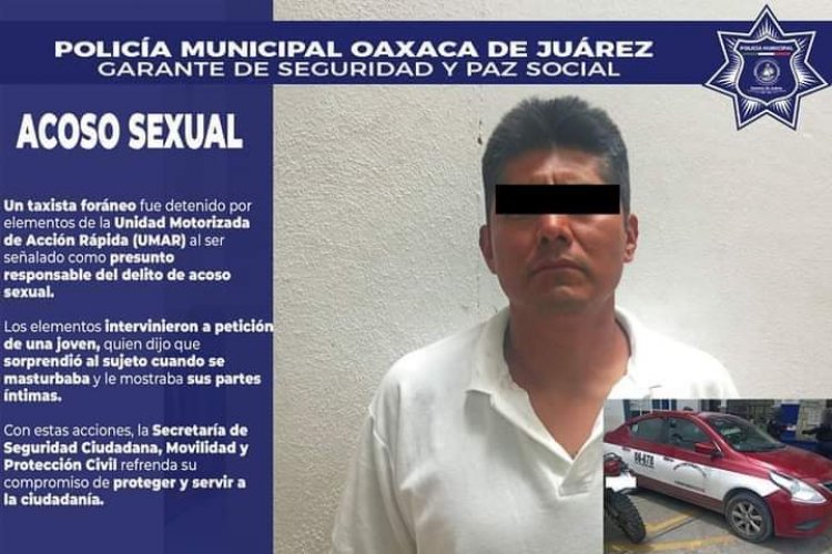 Detienen a taxista que se masturbó frente a jovencita 