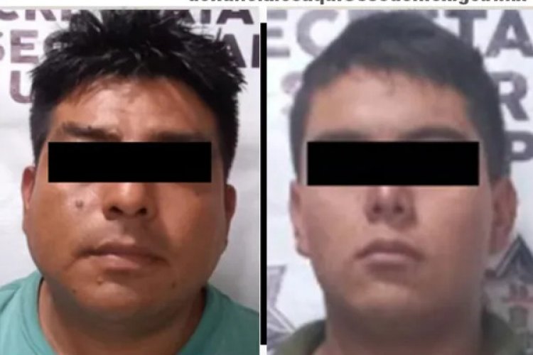 Detienen a dos hombres por su posible participación en el delito de robo a negocio en Valle de Chalco