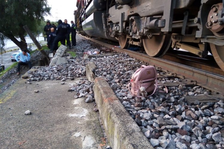 Mujer muere al ser arrollada por tren en Tlalnepantla