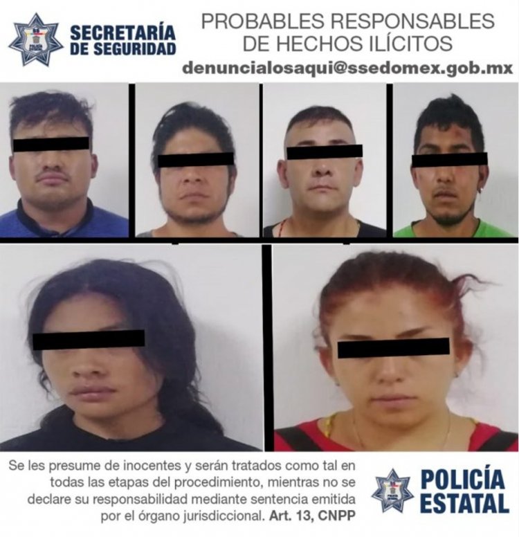 En Chimalhuacán, detienen a seis personas en flagrancia de robo a vivienda