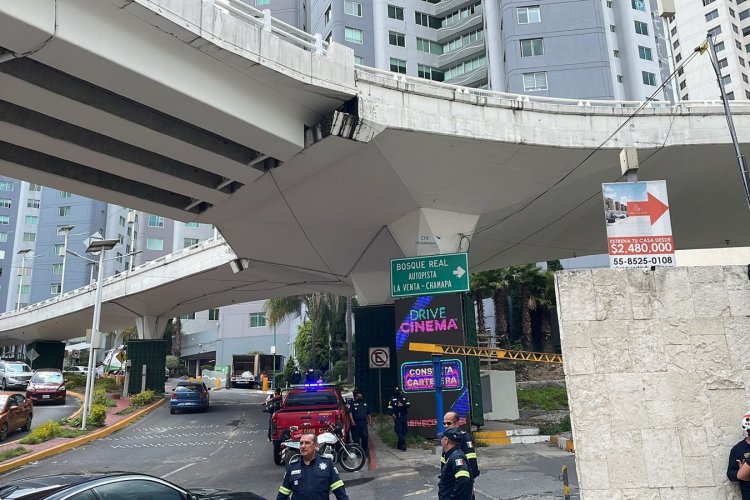 Cierran vialidad en Huixquilucan por afectación del sismo