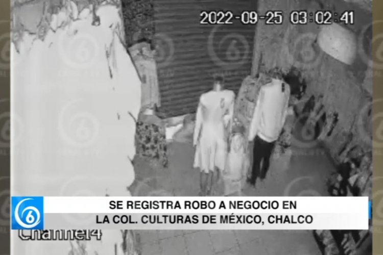 Denuncian robo a negocio en la colonia Culturas de México en Chalco