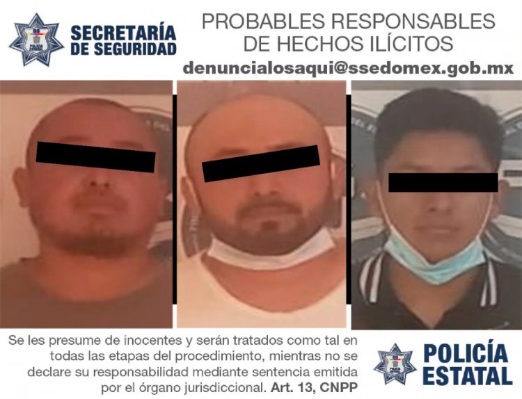 Detienen a sujetos que circulaban en lujosa camioneta en Valle de Bravo, llenos de billetes