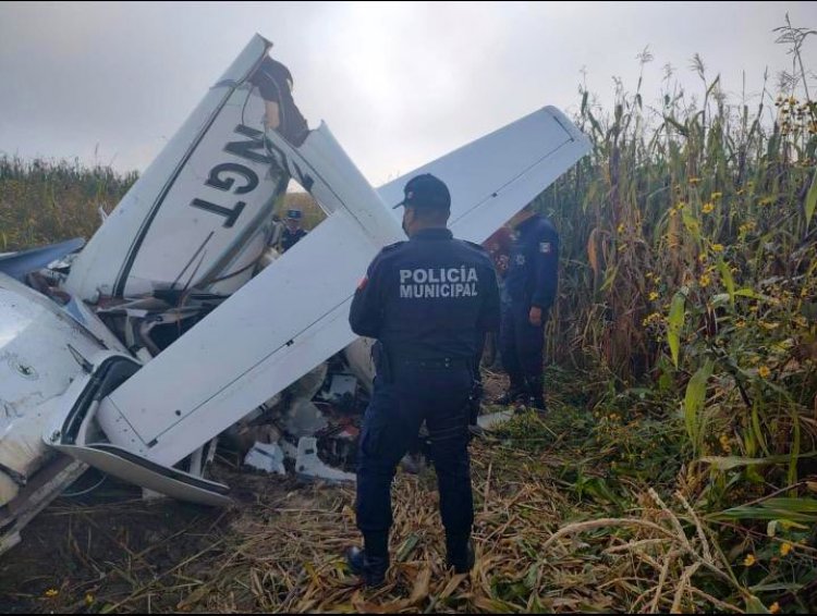 Caída de avioneta en Otzolotepec deja 3 muertos