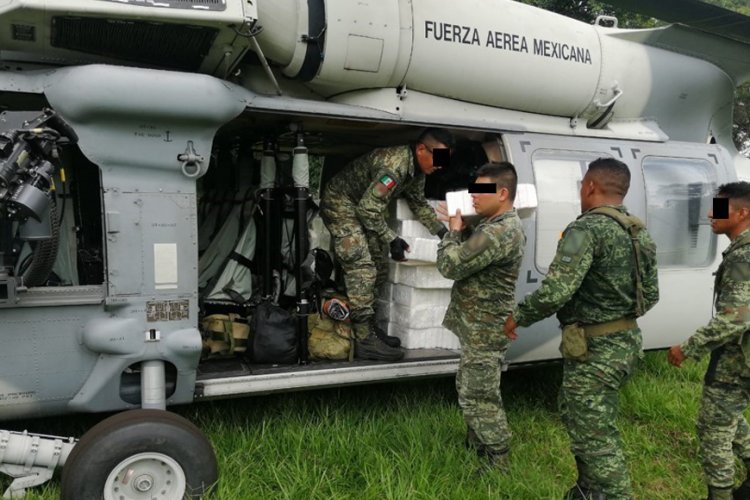 Sedena asegura avioneta con 340 kilos de cocaína