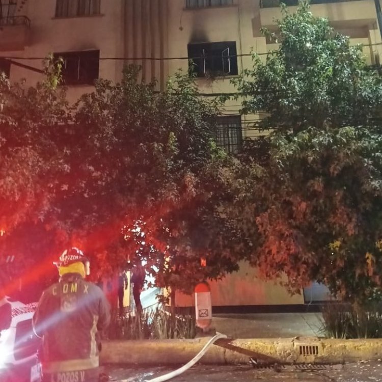 Abuelito provoca incendio en la colonia Narvarte