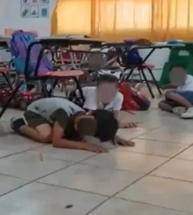 Reportan balacera en zona escolar