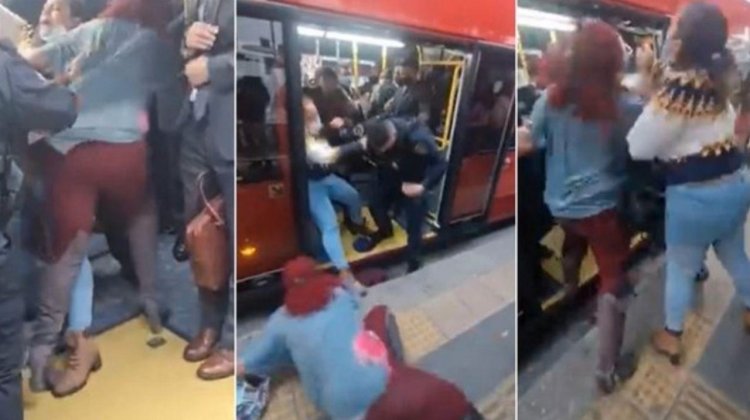 Mujeres agreden a policías en Metrobús