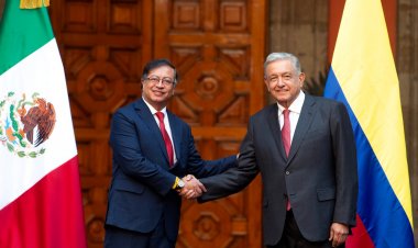 AMLO se reúne con presidente colombiano en Palacio Nacional
