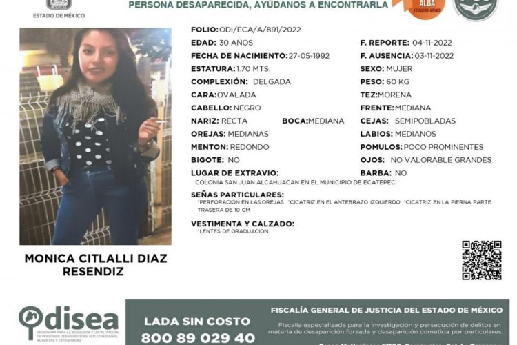 Buscan a maestra de inglés desaparecida