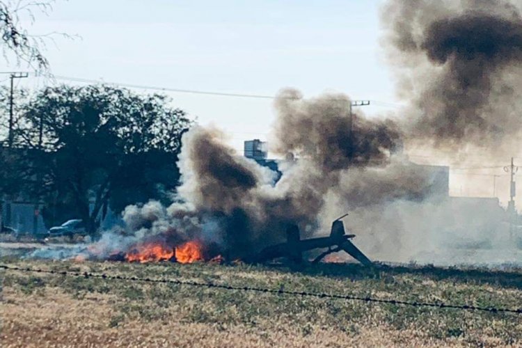 Se desploma helicóptero policial en Aguascalientes