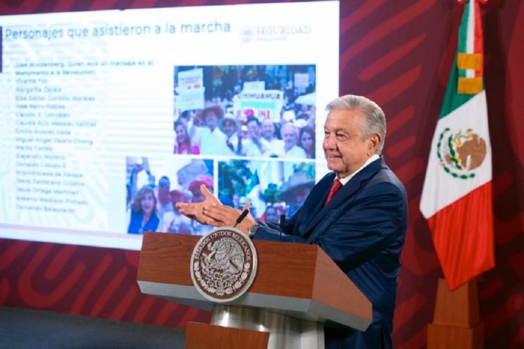 Marcha de ayer fue en contra de la 4T: AMLO