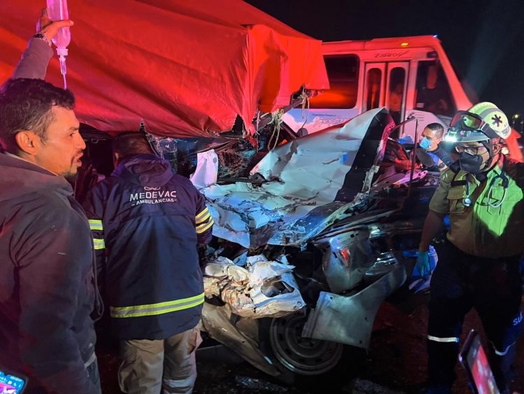 Accidente en la México-Pachuca deja dos heridos