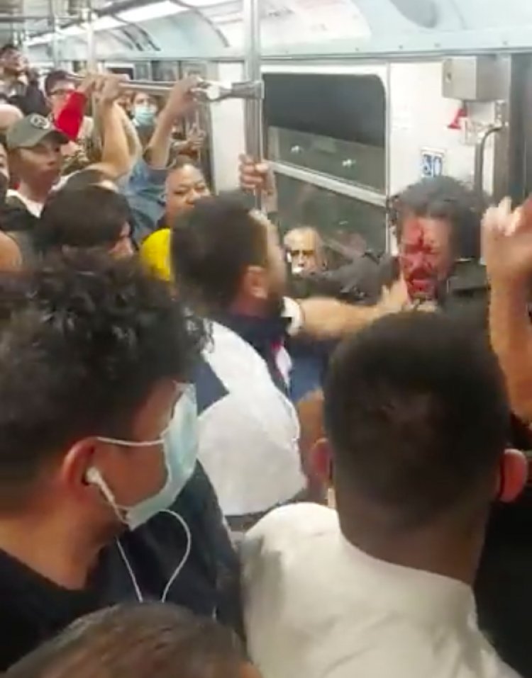 Así témino hombre tras riña en vagón del Metro