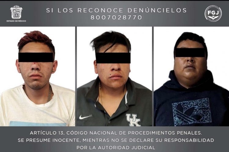 Capturan a tres homicidas en Chalco