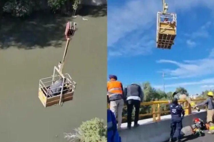 Enfermero cae a canal de aguas negras en Tecámac