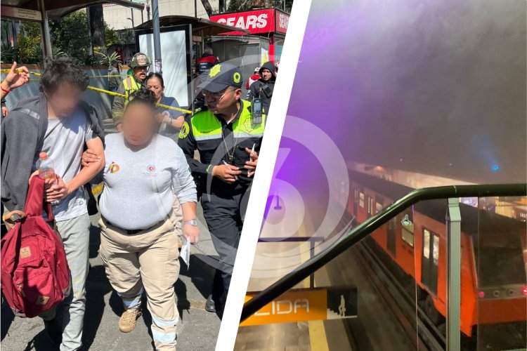 Conato de incendio en Metro Barranca del Muerto deja 15 intoxicados