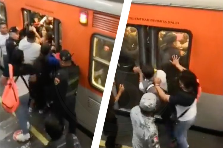 Se desata campal entre policías y comerciantes en L2 del Metro