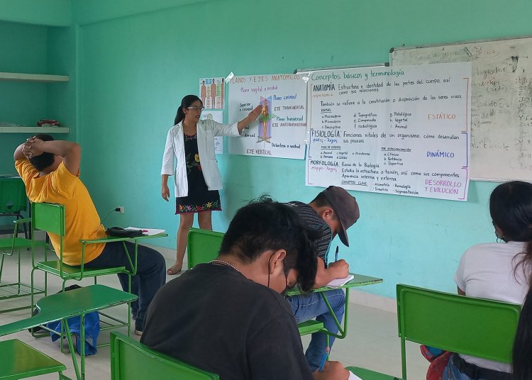 Jóvenes regresan a clases sin clave escolar