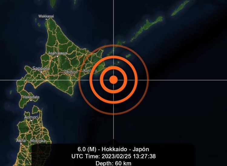 Temblor de magnitud 6.1 sacude Hokkaido, Japón