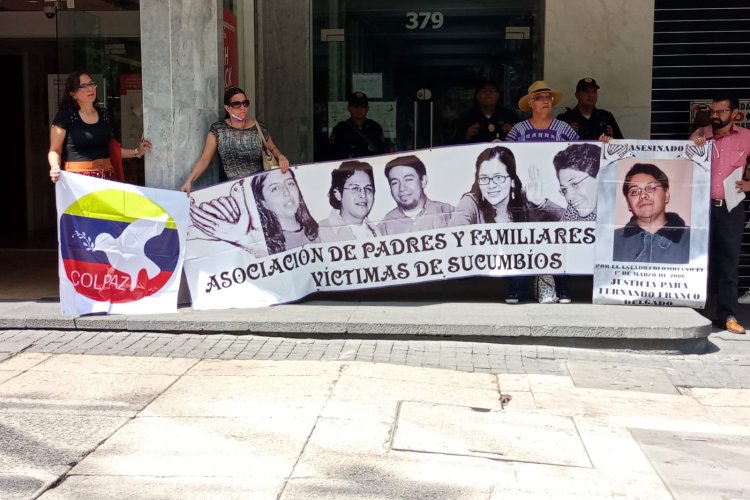 Integrantes de la SPFVSE piden justicia por los cuatro estudiantes mexicanos masacrados por el Ejército Colombiano
