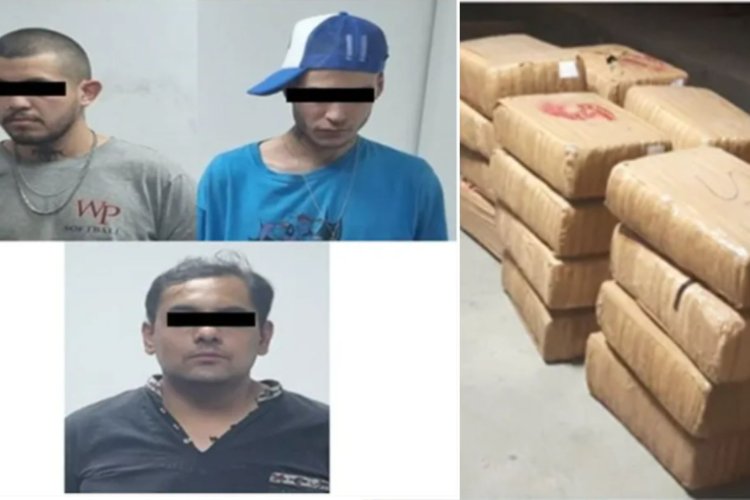 Tres sujetos son detenidos por llevar 25 paquetes de marihuana en Nezahualcóyotl