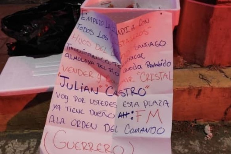 Macabro hallazgo en Almoloya del Río; encuentran cabeza humana con mensaje intimidatorio de un cártel