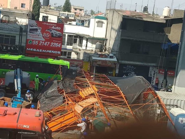 Cae estructura en obras de la linea 12 del metro CDMX