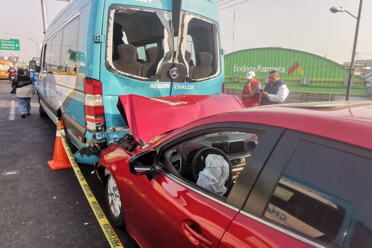 Fuerte accidente en la México-Puebla deja un muerto y varios heridos