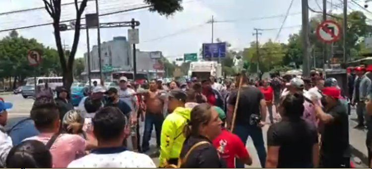 Registran riña entre comerciantes del Edomex y CDMX durante bloqueo