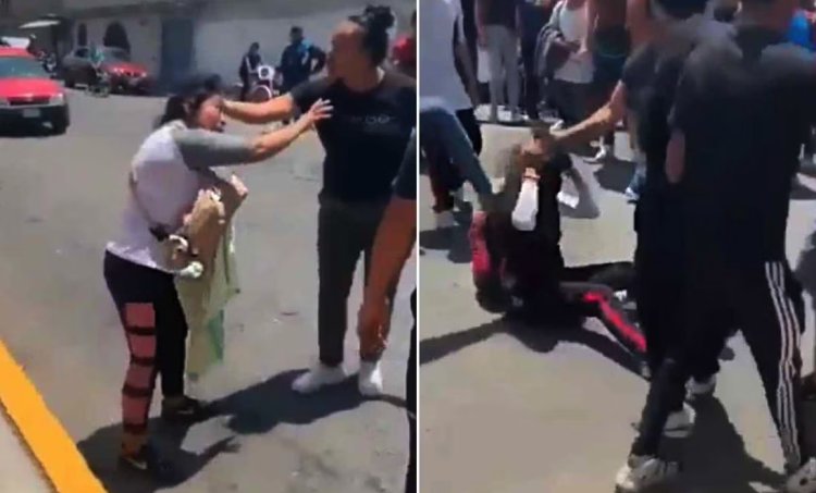 Golpean a estudiante y su madre con bebé en brazos fuera de secundaria de Valle de Chalco