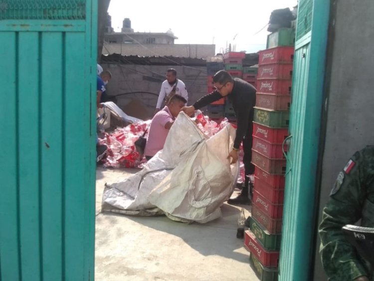 Localizan fábrica clandestina de coca cola en La Paz, Edomex