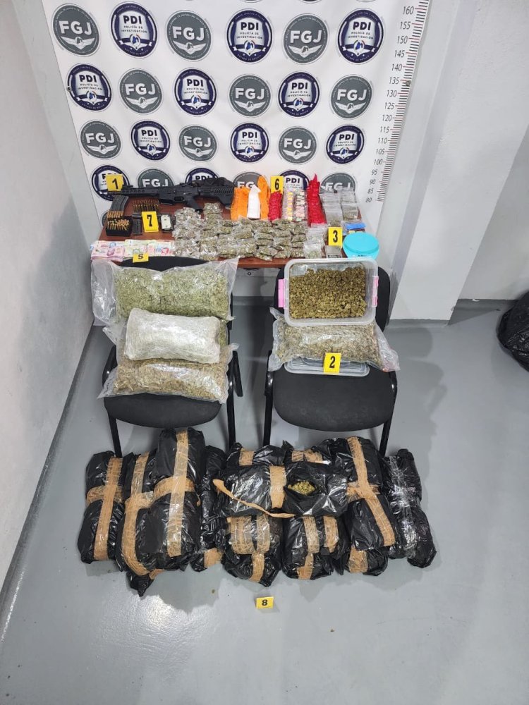 Aseguran más de 40 kilos de droga en inmueble del Estado de México