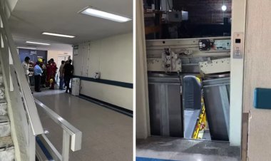 Elevador atrapa a ocho personas en hospital del IMSS en Guadalajara, Jalisco