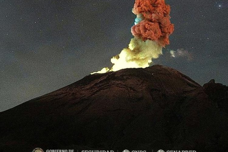 Volcán Popocatépetl registra explosión durante esta madrugada