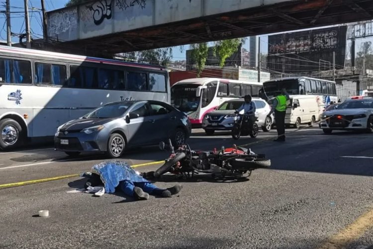 Muere motociclista atropellado en la carretera México-Pachuca